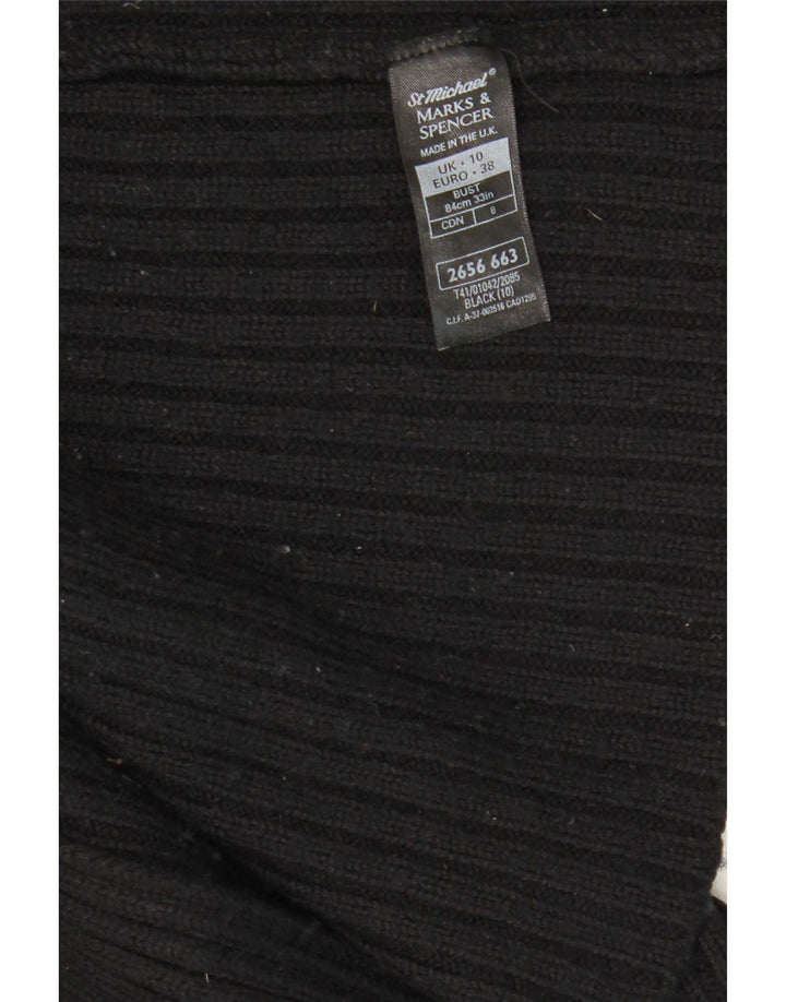 Pulover cardigan deschis supradimensionat pentru femei Marks & Spencer UK 10 Mic Negru