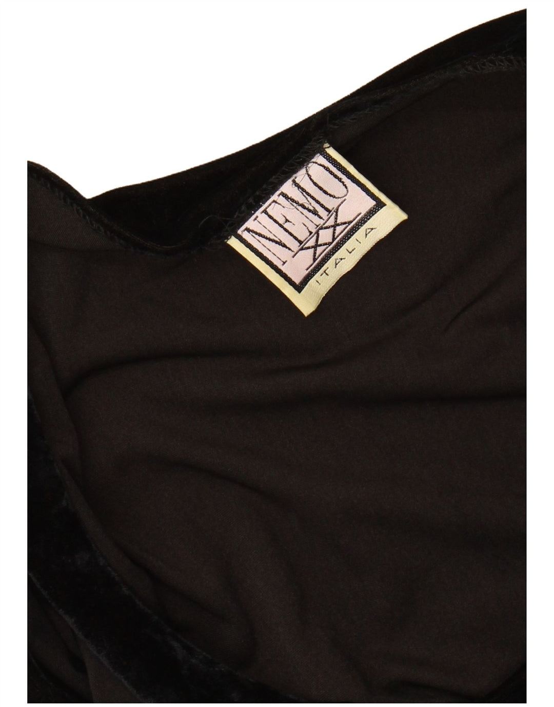 Body VINTAGE pentru femei din catifea UK 8, mic, negru, acrilic