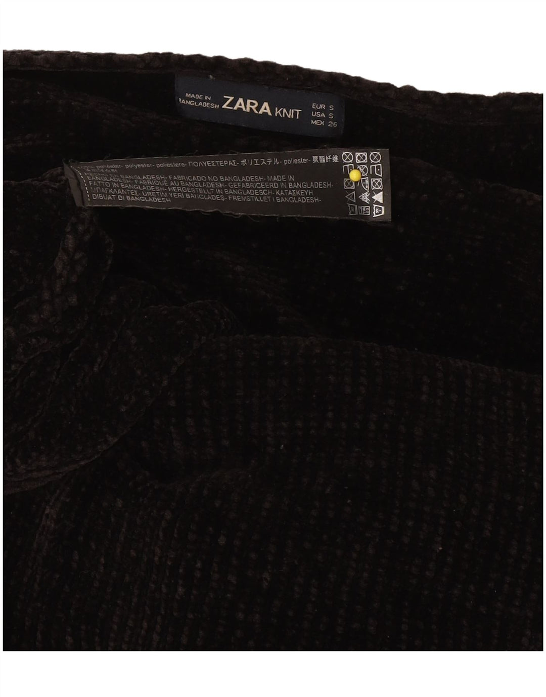Pulover supradimensionat pentru femei Zara, cu gât de barcă, UK 10 Poliester negru mic