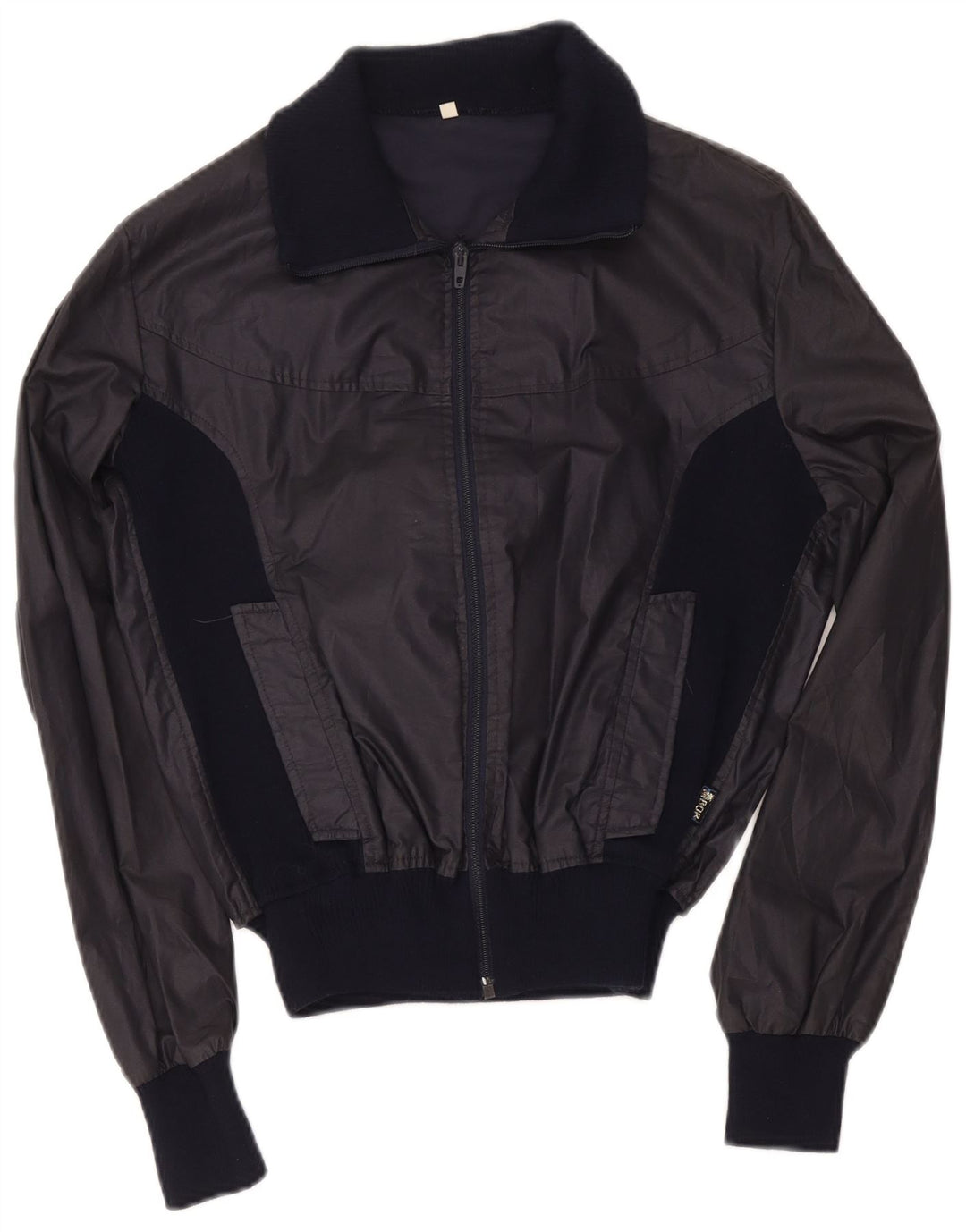 Jachetă Bomber Vintage pentru femei IT 48 XL Bleumarin Poliester color bloc