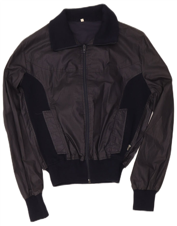 Jachetă Bomber Vintage pentru femei IT 48 XL Bleumarin Poliester color bloc