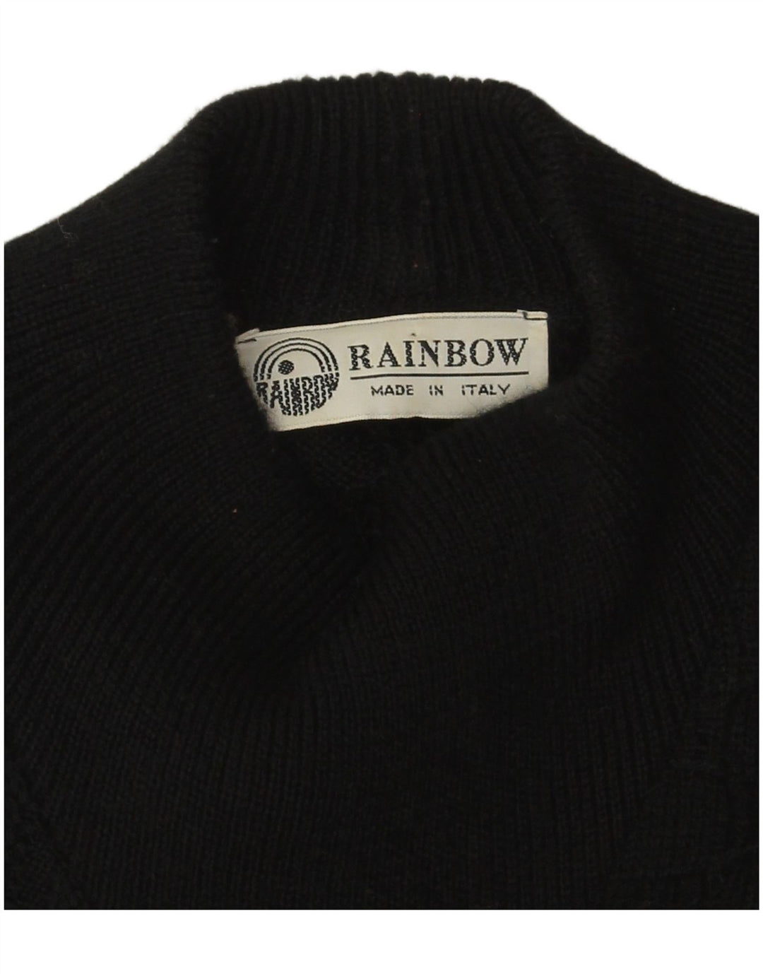 Pulover Rainbow pentru bărbați cu gât țestoasă, mare, negru