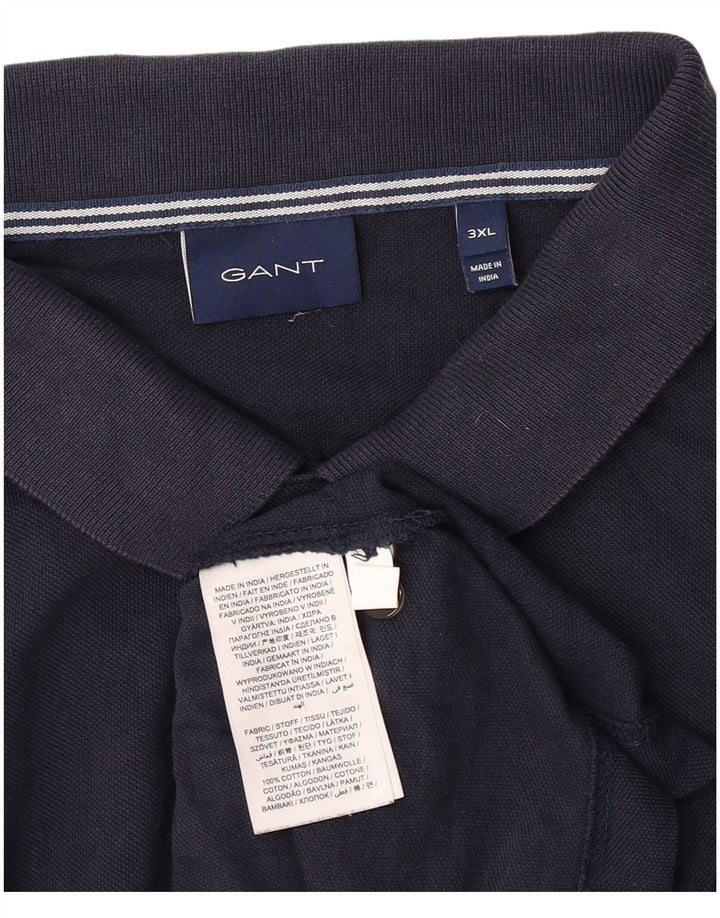 Cămașă polo pentru bărbați Gant 3XL, bumbac bleumarin