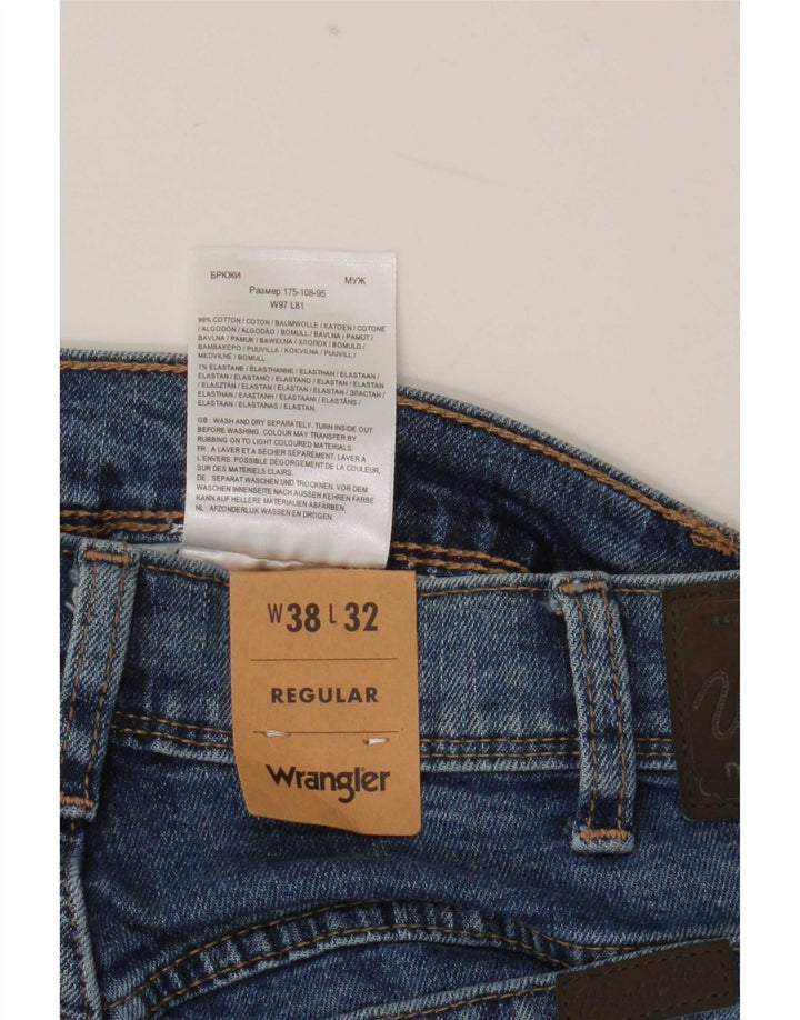 Blugi drepți Wrangler pentru bărbați W38 L32 Bumbac albastru