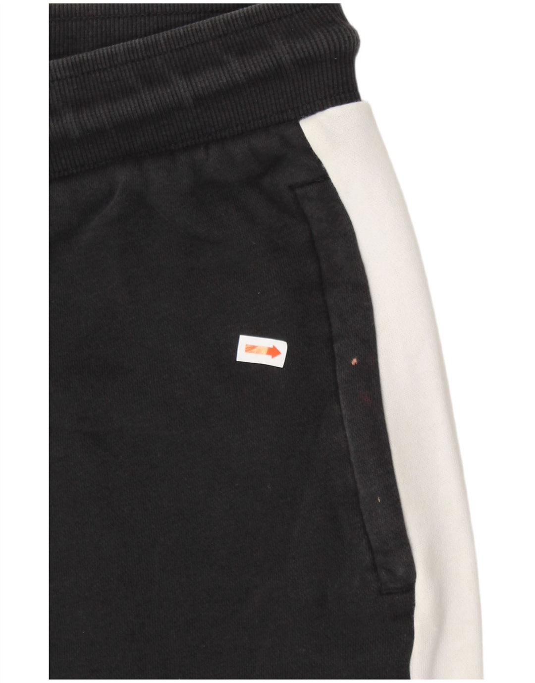 SUPERDRY Pantaloni scurți de sport grafic pentru bărbați, mari, negru, color block, bumbac