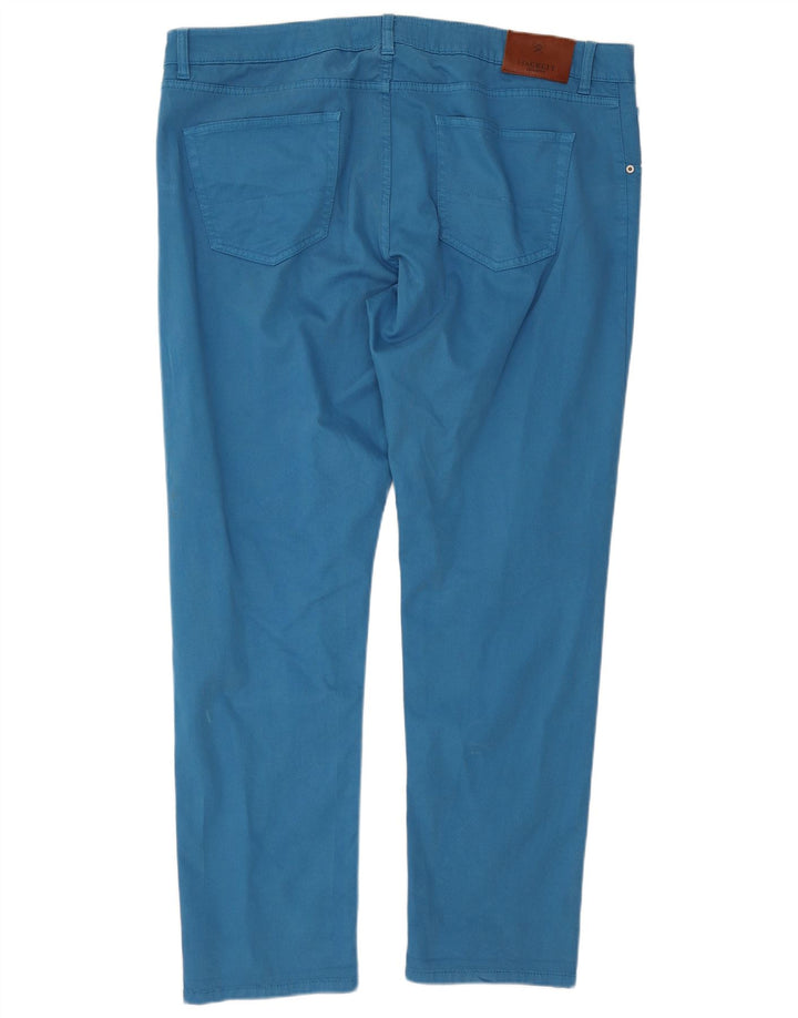 Pantaloni casual drepti pentru bărbați Hackett W44 L31 Bumbac albastru