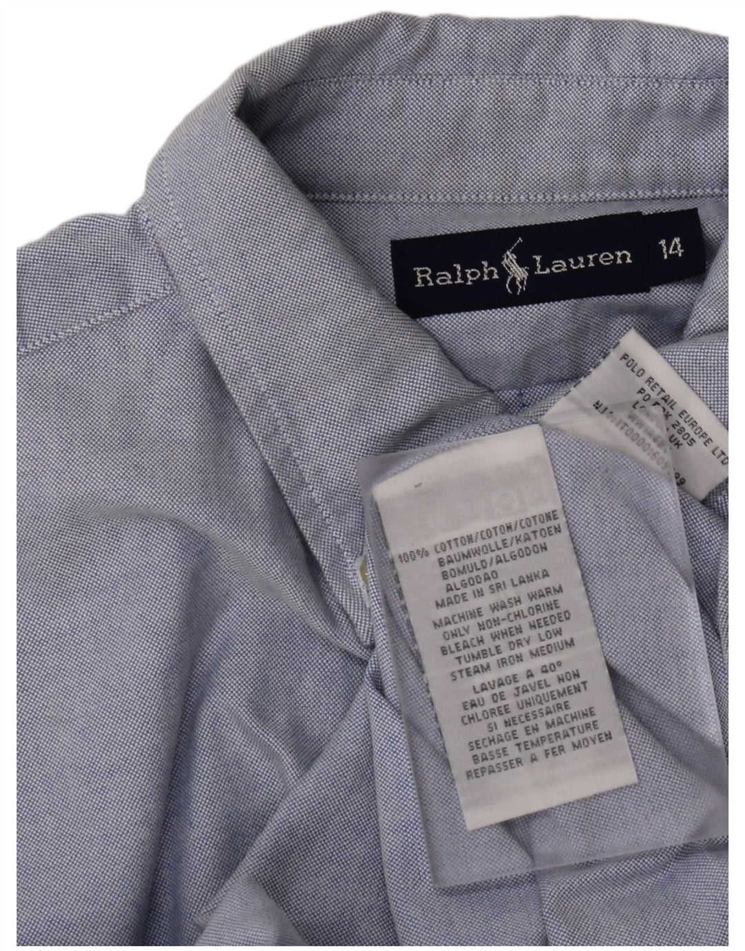 Cămașă RALPH LAUREN Băieți 13-14 Ani Bumbac Albastru