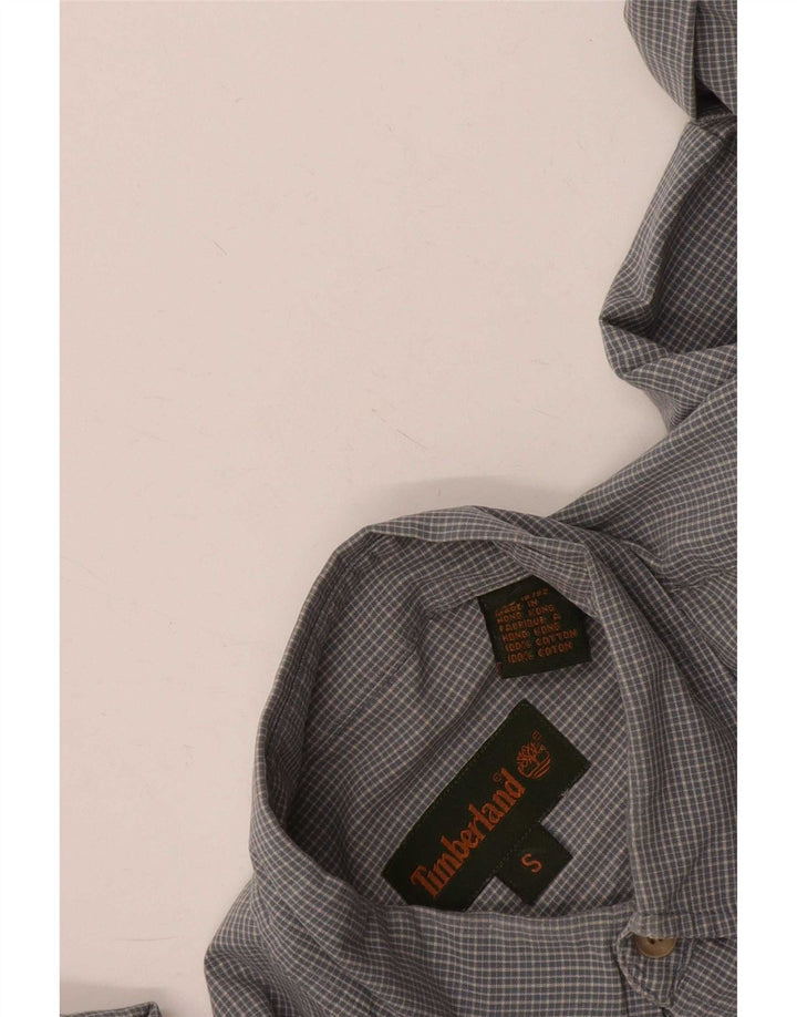 Cămașă pentru bărbați Timberland, bumbac cu carouri mici, gri