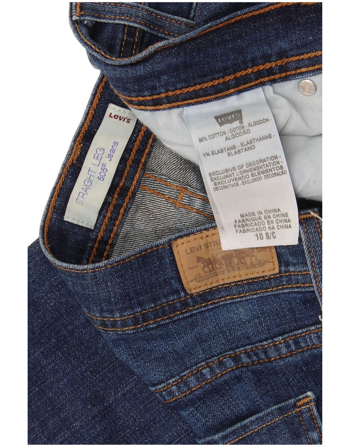 Blugi drepti pentru femei Levi's 505 US 10 Large W30 L29 Blue Bumbac