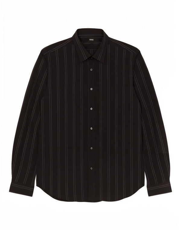 Cămașă pentru bărbați Hugo Boss Mărimea 43/44 XL Bumbac cu dungi negre