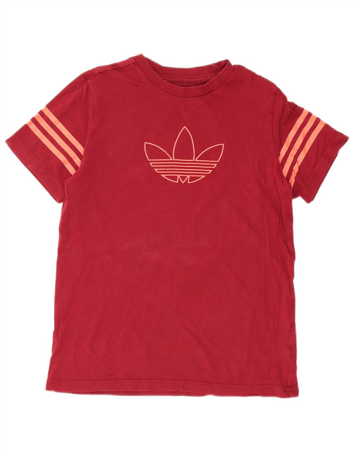 Tricou grafic ADIDAS pentru băieți Top 11-12 ani bumbac maro