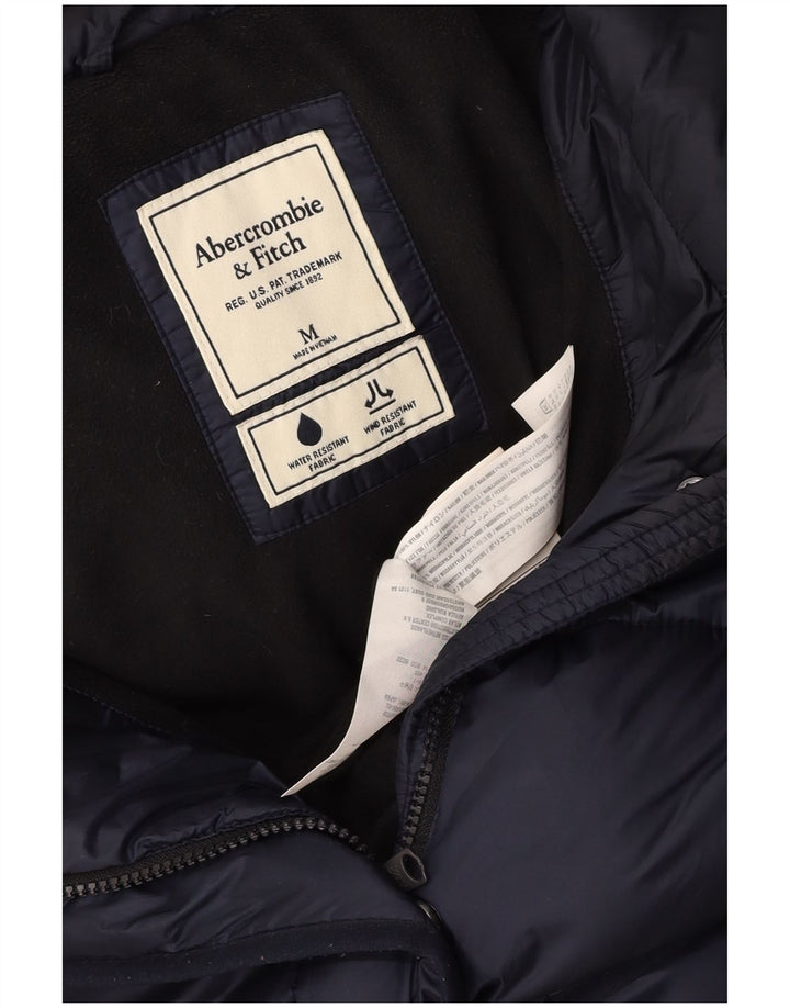 Jachetă căptușită cu glugă pentru femei ABERCROMBIE & FITCH UK 14 Medium Bleumarin