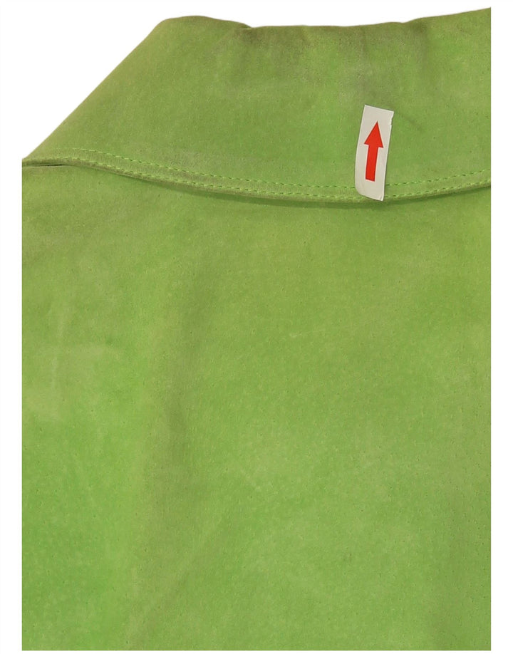 Geaca de piele intoarsa pentru femei Gai Mattiolo UK 16 Large Green
