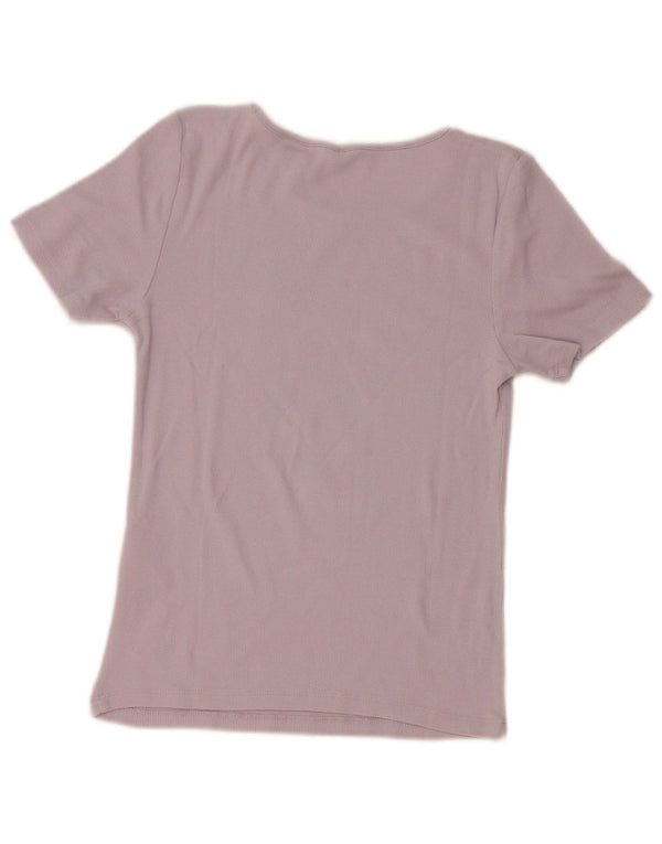 Tricou Crop Levi's pentru femei Top UK 10 Small Purple Bumbac