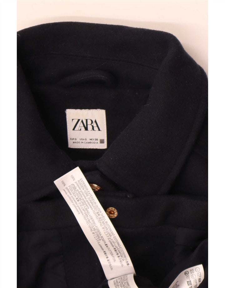 Jachetă Bomber Crop pentru Damă Zara UK 10, Poliester, Albastru Marin Mic