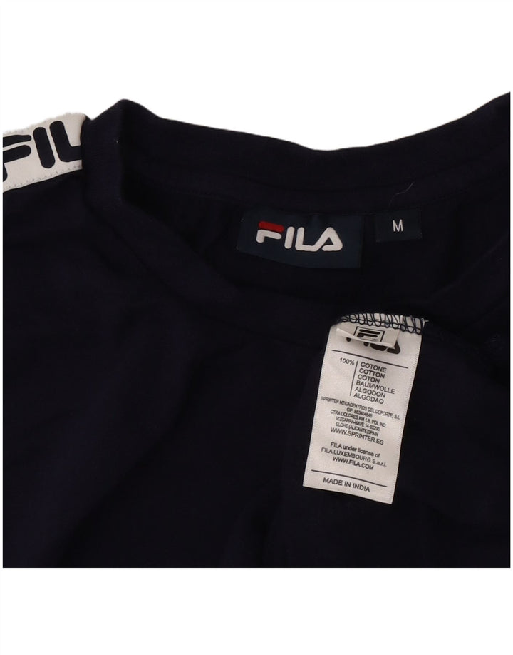 Tricou cu grafică pentru bărbați Fila Top Mediu Bleumarin Bumbac Colorblock