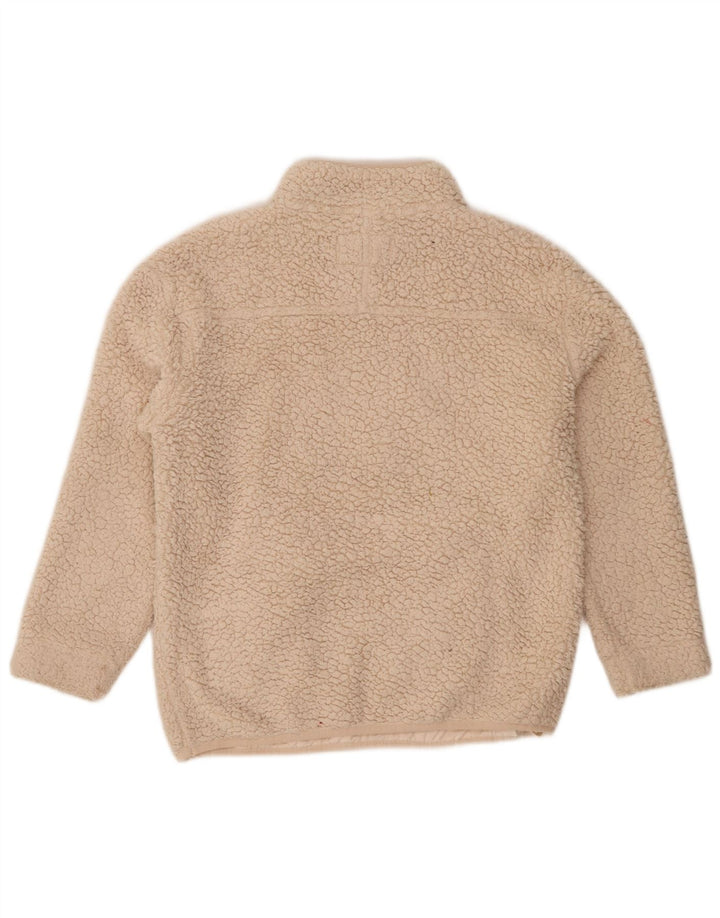 Jumper pentru femei Joules, supradimensionat, cu fermoar și gât, din lână UK 8, mic, bej, poliester