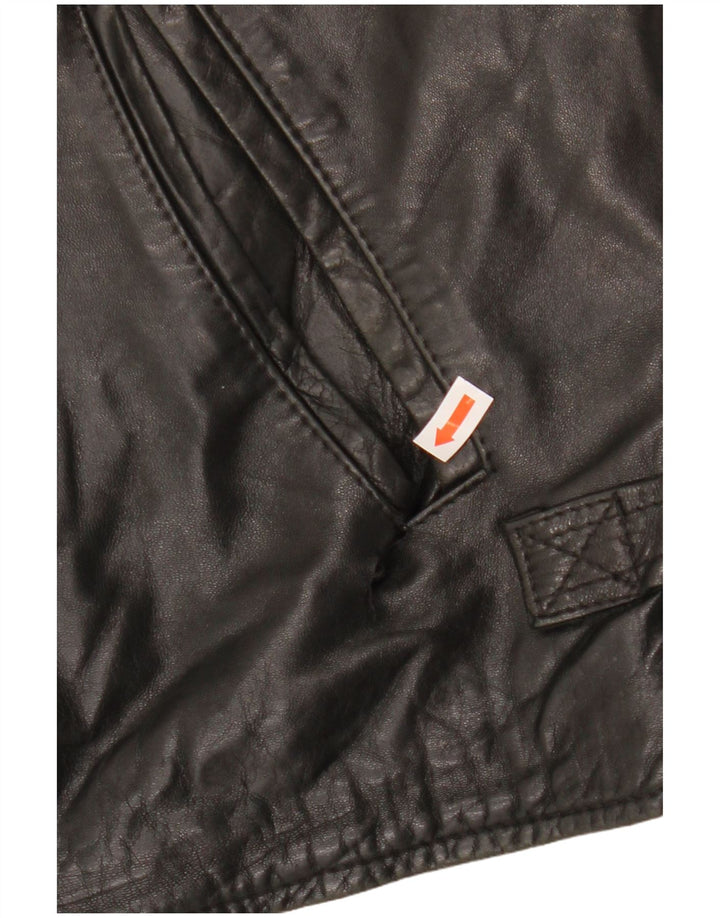 Jachetă de piele pentru femei VINTAGE IT 54 3XL neagră