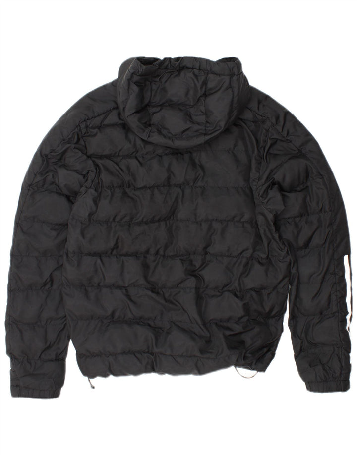 Jachetă căptușită cu glugă pentru bărbați Adidas UK 36 Poliester negru mic