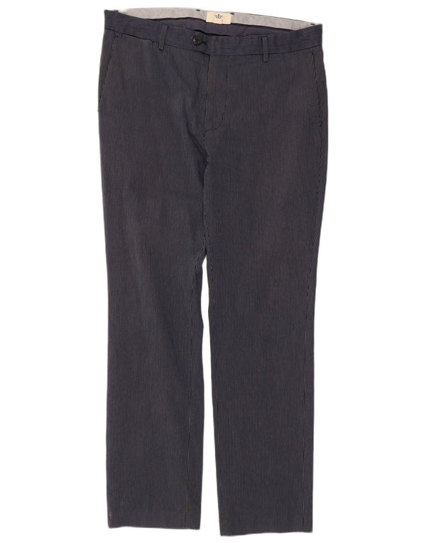 Pantaloni de costum pentru bărbați Dockers Drepți L36 L32 Bumbac cu dungi albastru bleumarin