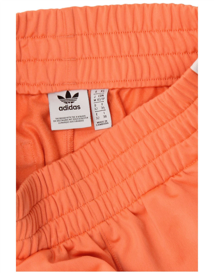 Pantaloni scurți sport adidas pentru femei UK 6 XS poliester portocaliu