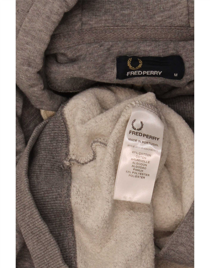 Pulover Fred Perry pentru bărbați, cu fermoar, bumbac, gri mediu