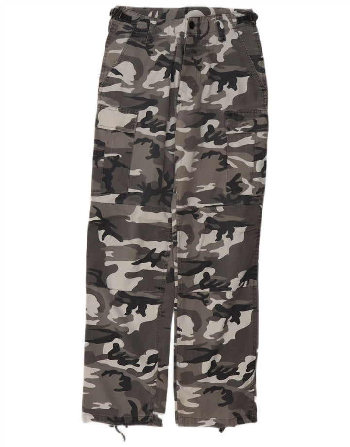 Pantaloni cargo drepți vintage pentru bărbați L30 L30 Camuflaj gri