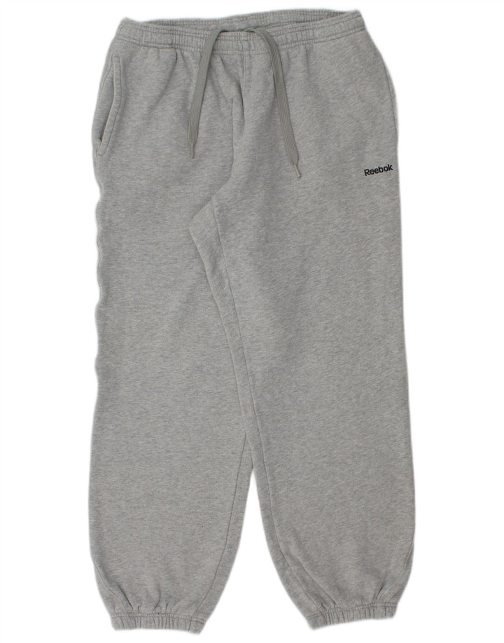Pantaloni de trening pentru bărbați Reebok Pantaloni de jogging din bumbac cu pete gri medii