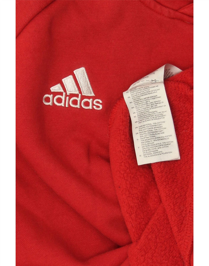 Pulover ADIDAS pentru bărbați, bumbac roșu mic