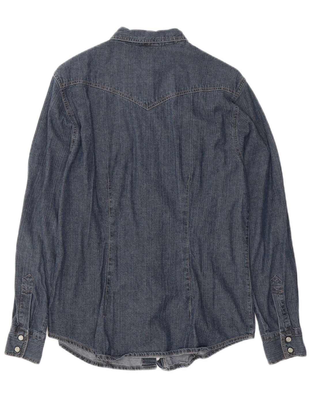 Cămașă de blugi pentru femei BENETTON UK 14 Medium bleumarin Bumbac