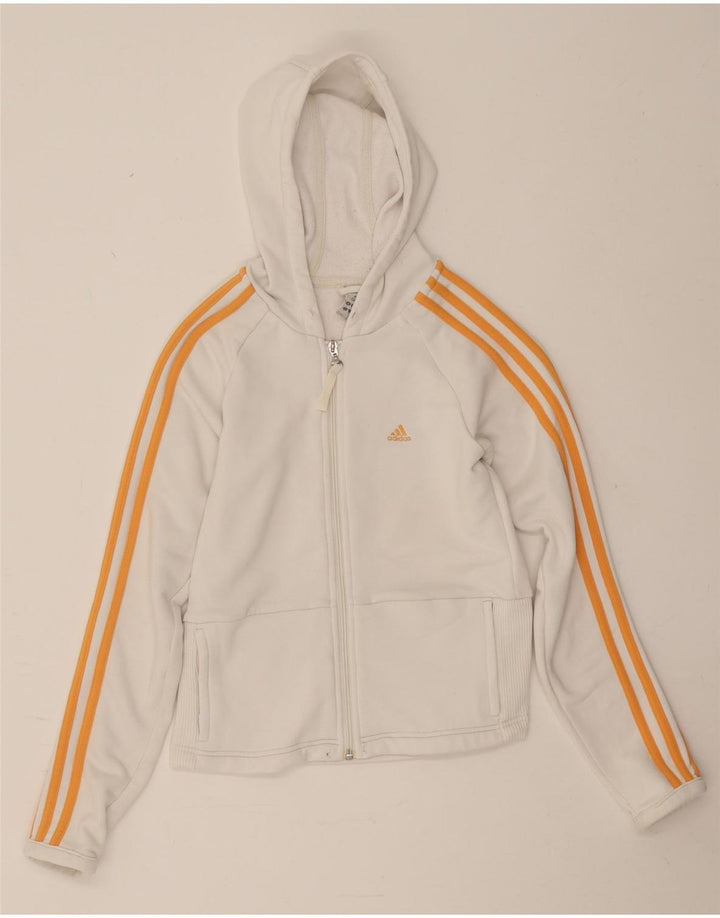 Pulover Adidas pentru femei, UK 10, poliester alb mic