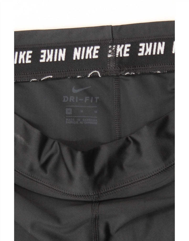 Leggings crop Nike Dri Fit pentru femei UK 12 Poliester mediu negru