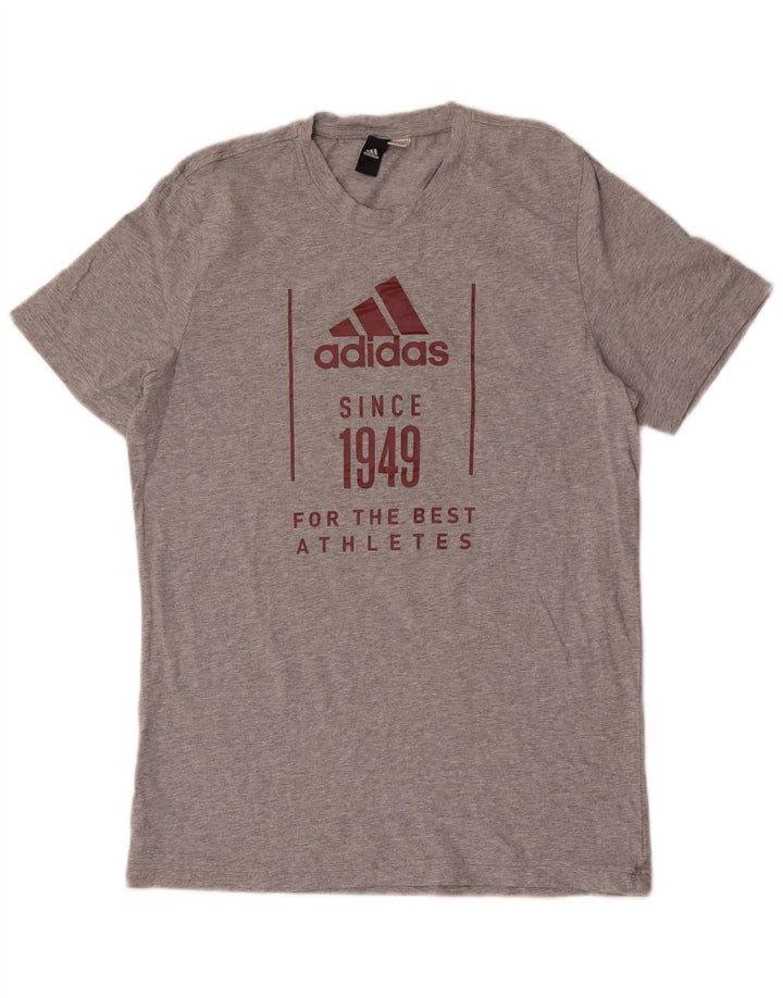 Tricou grafic pentru bărbați ADIDAS Top Mediu Gri Pete