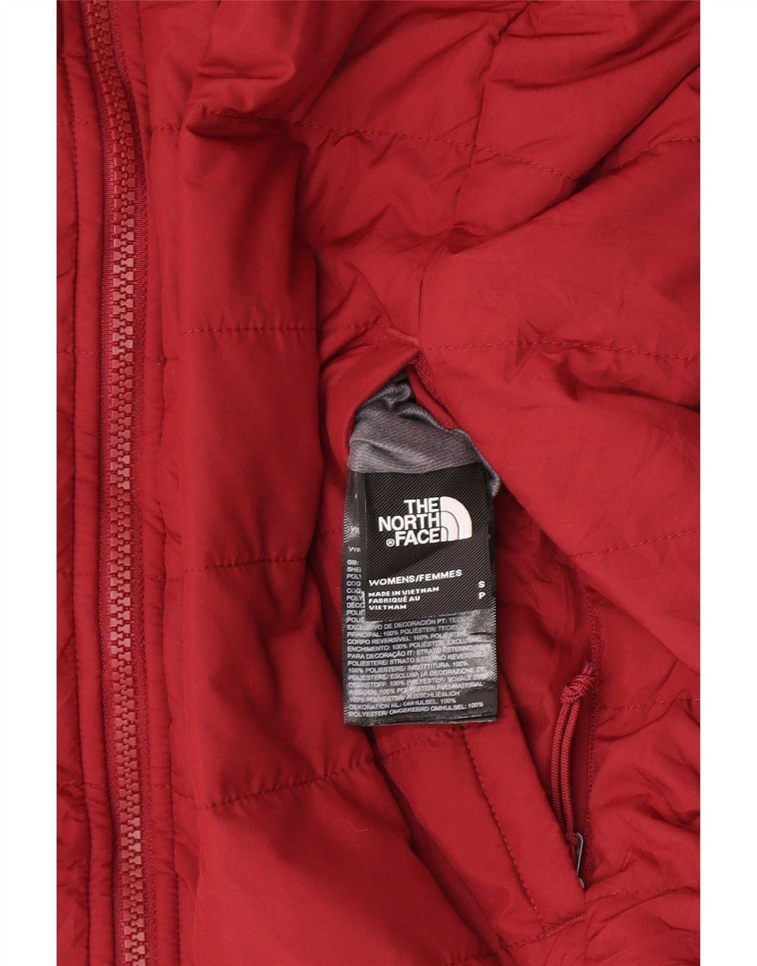 Jachetă căptușită reversibilă pentru femei The North Face UK10 Small Burgundy