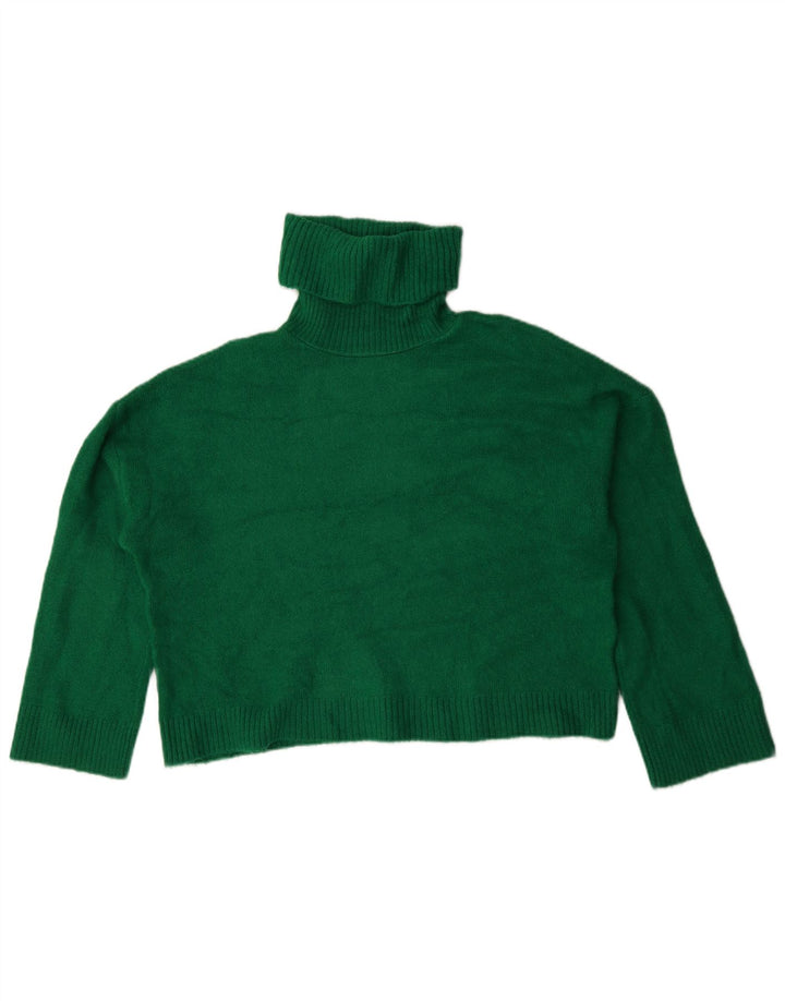 Pulover pentru femei supradimensionat cu gât rulat Zara UK 14 verde mediu
