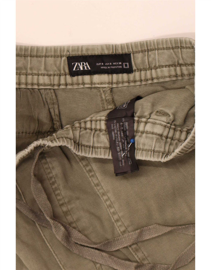 Pantaloni scurți cargo pentru bărbați Zara Mici W30 Kaki Bumbac