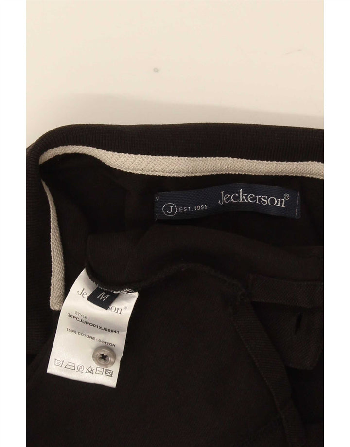 Tricou polo pentru bărbați Jeckerson, bumbac cu dungi negre medii