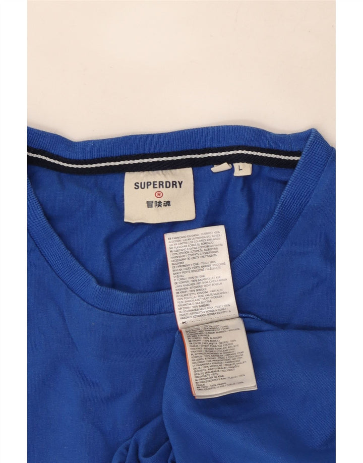 Tricou grafic pentru bărbați Superdry Top mare, albastru, bumbac