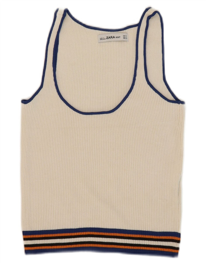 Top tanc pentru femeie Zara Crop Vest UK 8 Small White