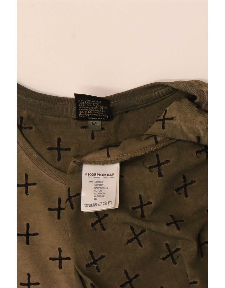 Tricou cu model abstract Scorpion Bay pentru bărbați Top din bumbac kaki mediu