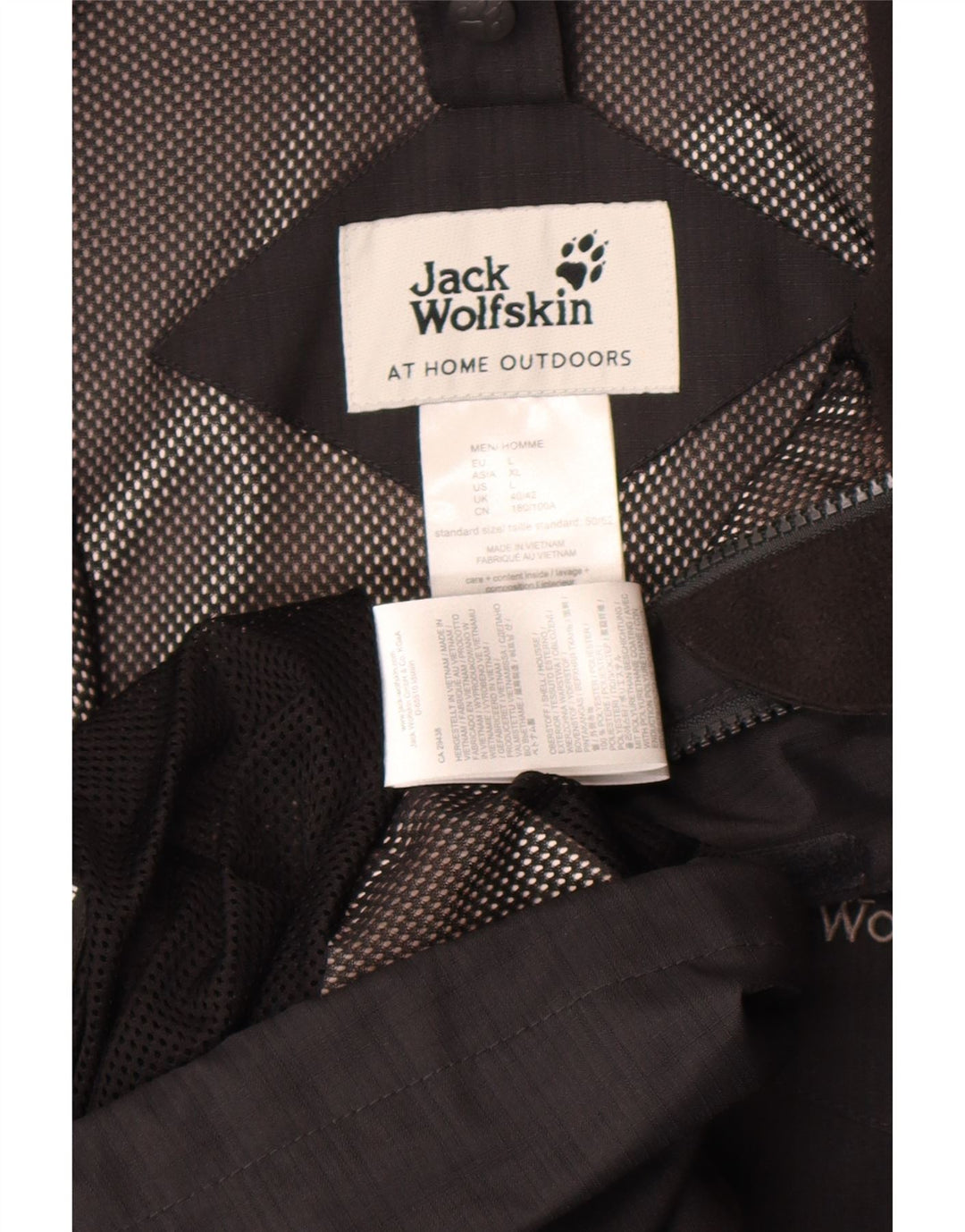 Jack Wolfskin Jachetă de ploaie pentru bărbați UK 40 Poliester negru mare
