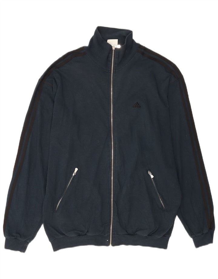 Jachetă de trening Adidas pentru bărbați Marea Britanie 40/42 Bumbac mediu albastru bleumarin