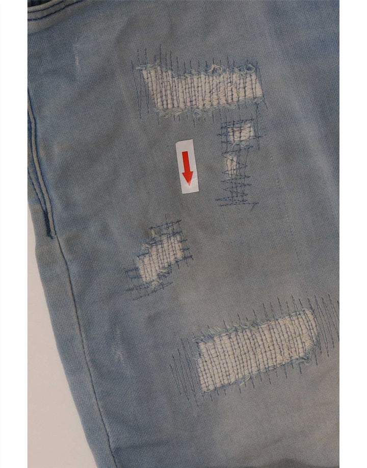 Jack & Jones Pantaloni scurți din denim învechit pentru bărbați, mici W29, bumbac albastru