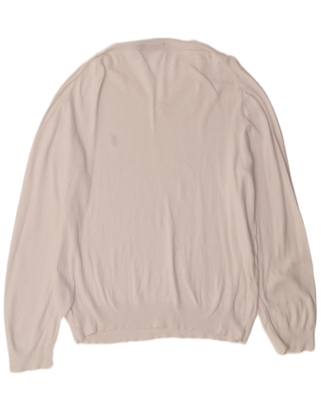 POLO RALPH LAUREN Pulover cu decolteu în V pentru bărbați, bumbac alb XL