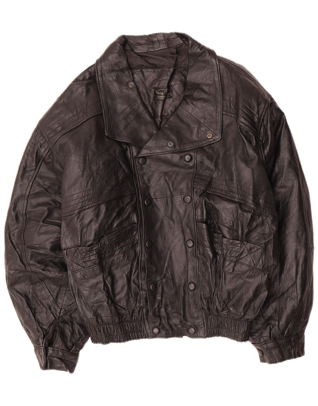 LAVORAZIONE ARTIGIANA Jachetă din piele pentru bărbați IT 52 XL din piele neagră