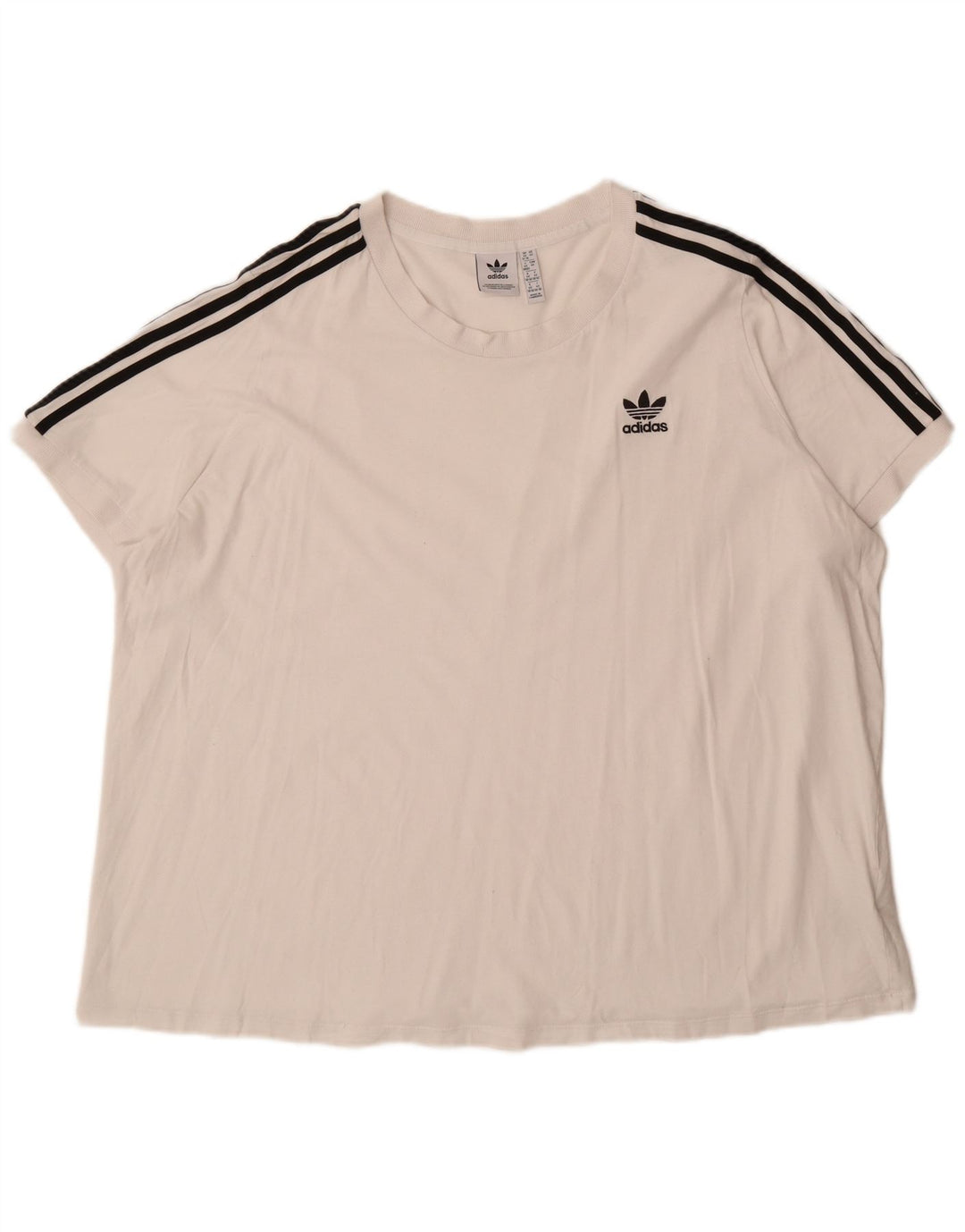 ADIDAS Tricou Femei Top UK 32/34 4XL Bumbac Alb