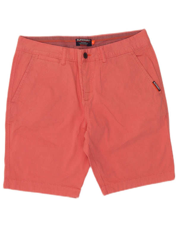 Pantaloni scurți chino pentru bărbați Superdry W34, bumbac roz mare