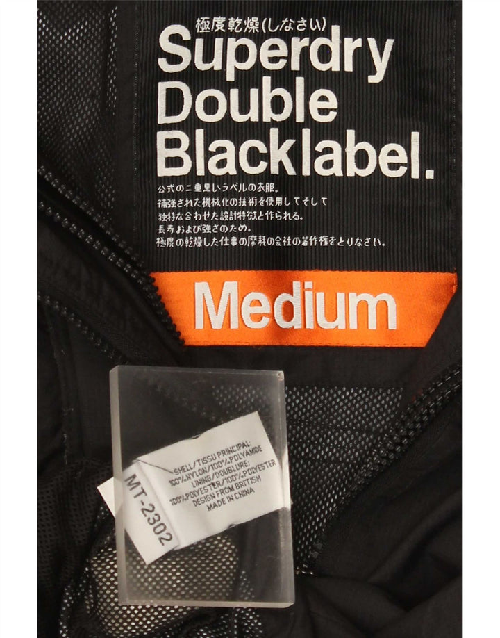 Jachetă de ploaie Superdry pentru femei UK 12 Medium Black Nylon