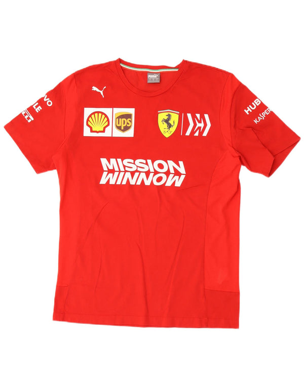 Tricou cu grafic Puma Ferrari pentru femei Top UK 16 Large Red Bumbac