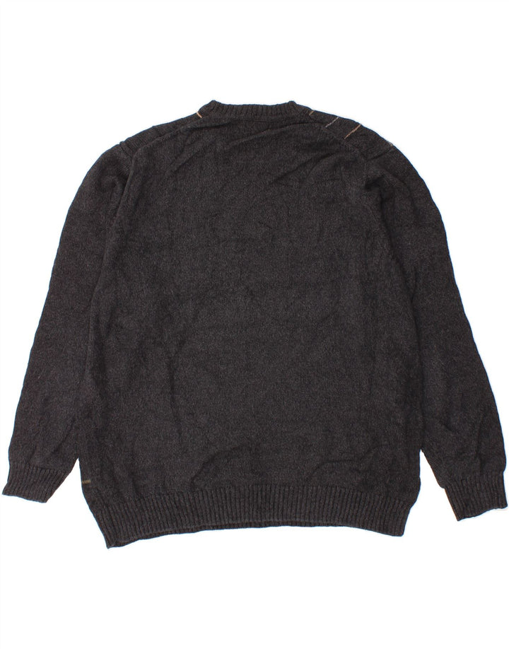 Pulover pentru bărbați DOCKERS cu gât roșu, 2XL, bumbac cu carouri gri